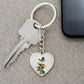 December Birth Flower, Holly Berry Flower Keychain, Birth Flower Keychain, December Birthday Gift For Her, Best Friend, Birth Month Flower - Silver