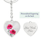 January Birth Flower Keychain, Carnation Keychain, Birth Month Flower Keychain, Birthday Gift For Her, Gift for Daughter, Sister, New Mom Gift