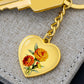 October Birth Flower, Marigold Keychain, Birth Flower Keychain, , Birthday Gift For Her, Gift for Daughter, Sister, New Mom Gift - Gold