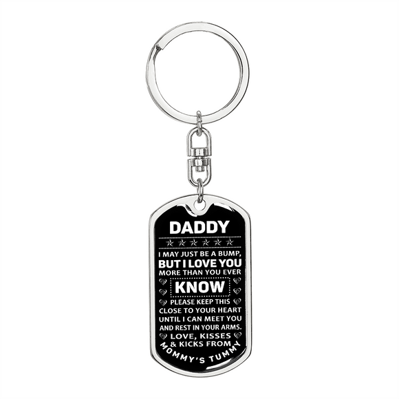 Daddy To Be Keepsake Gift From Baby Bump, Daddy To Be Keychain