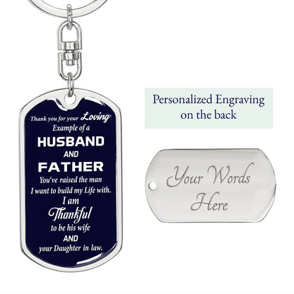 Father In Law Keychain, Father In Law Gift from Daughter in Law, Father's Day Gift, Christmas Gifts