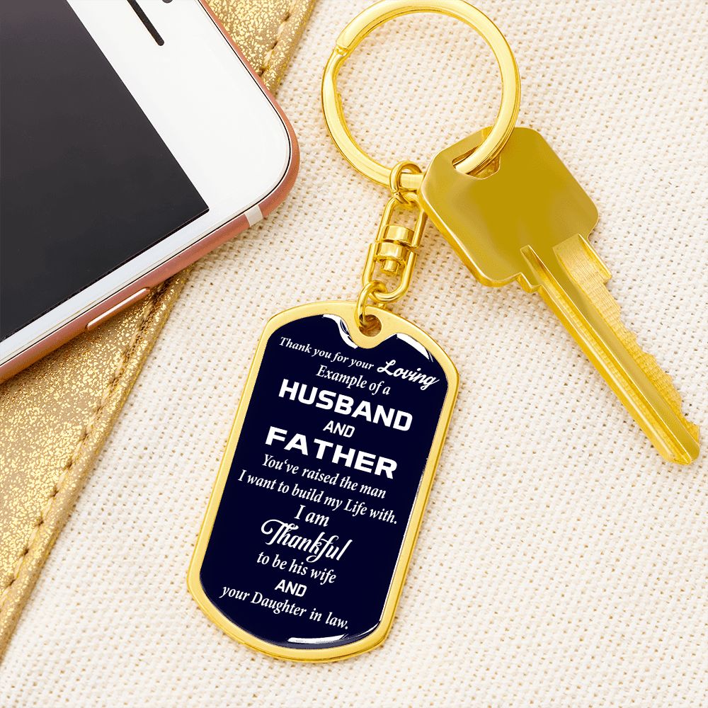 Father In Law Keychain, Father In Law Gift from Daughter in Law, Father's Day Gift, Christmas Gifts