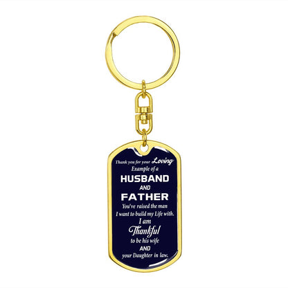 Father In Law Keychain, Father In Law Gift from Daughter in Law, Father's Day Gift, Christmas Gifts