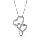 Double Hearts Necklace - Customized Design
