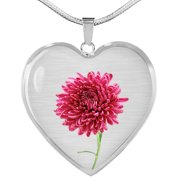 November Birth Flower, Chrysanthemum Necklace