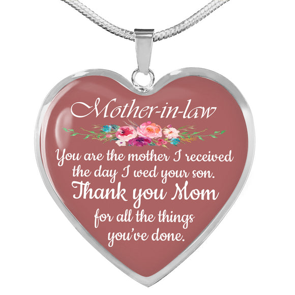 Mother-In-Law Necklace: Mother-In-Law, Mother-In-Law Gift, Mother-In-Law Necklace