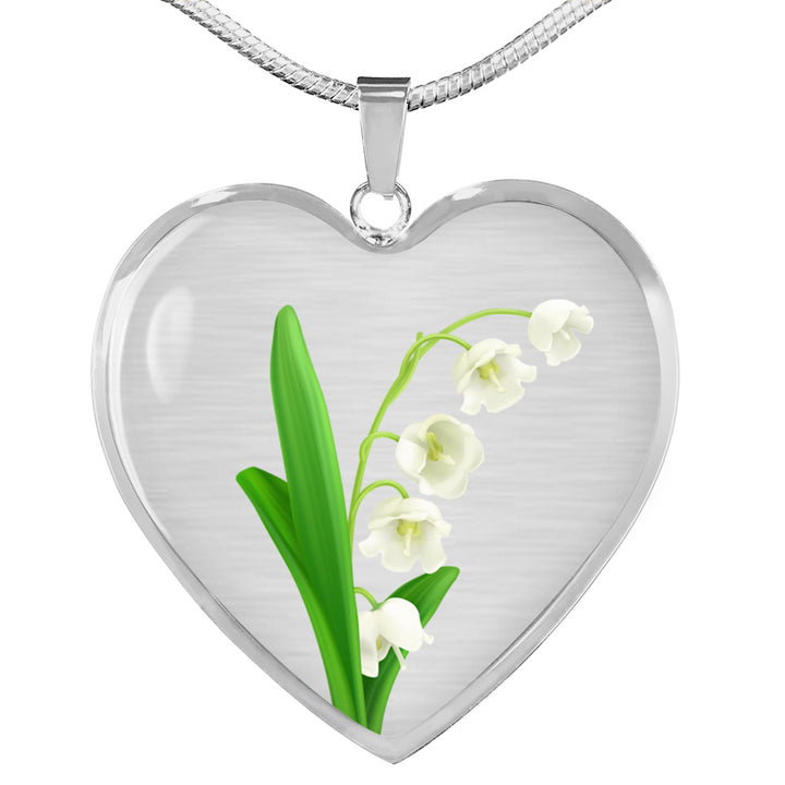 May Birth Flower Necklace, Lily of the Valley Necklace