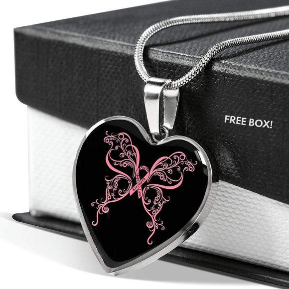 Breast Cancer Survivor Necklace Gift, Breast Cacner Gift for Friend, To A Breast Cancer Warrior