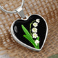 May Birth Flower Necklace, Lily of the Valley Necklace