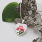 June Birth Flower Necklace, Rose Necklace - Silver