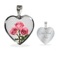 June Birth Flower Necklace, Rose Necklace - Silver