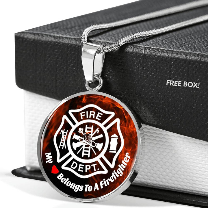 Firefighter online wife necklace