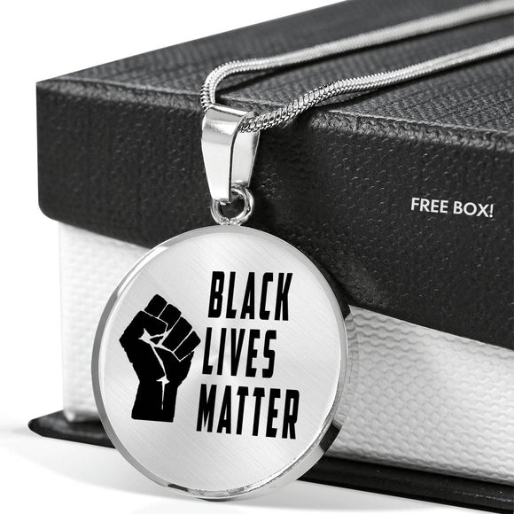 Black Lives Matter Necklace, Black Fist Necklace