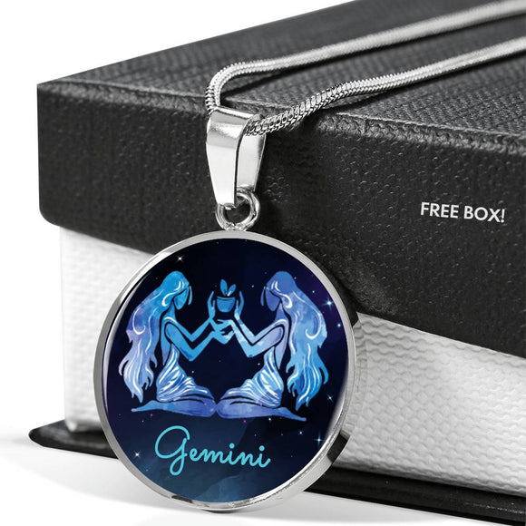 Gemini Zodiac Necklace, Gemini Necklace, Horoscope Necklace