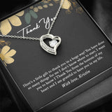 Thank You Gift Necklace: Friendship, Thank You Gift for Her, Heart Necklace