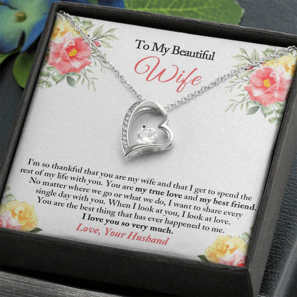 To My Wife Necklace: Anniversary Gift for Wife, Birthday Gift for Wife, Gift for Wife