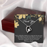 Thank You Gift Necklace: Friendship, Thank You Gift for Her, Heart Necklace