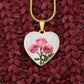 June Birth Flower Necklace, Rose Necklace - Silver