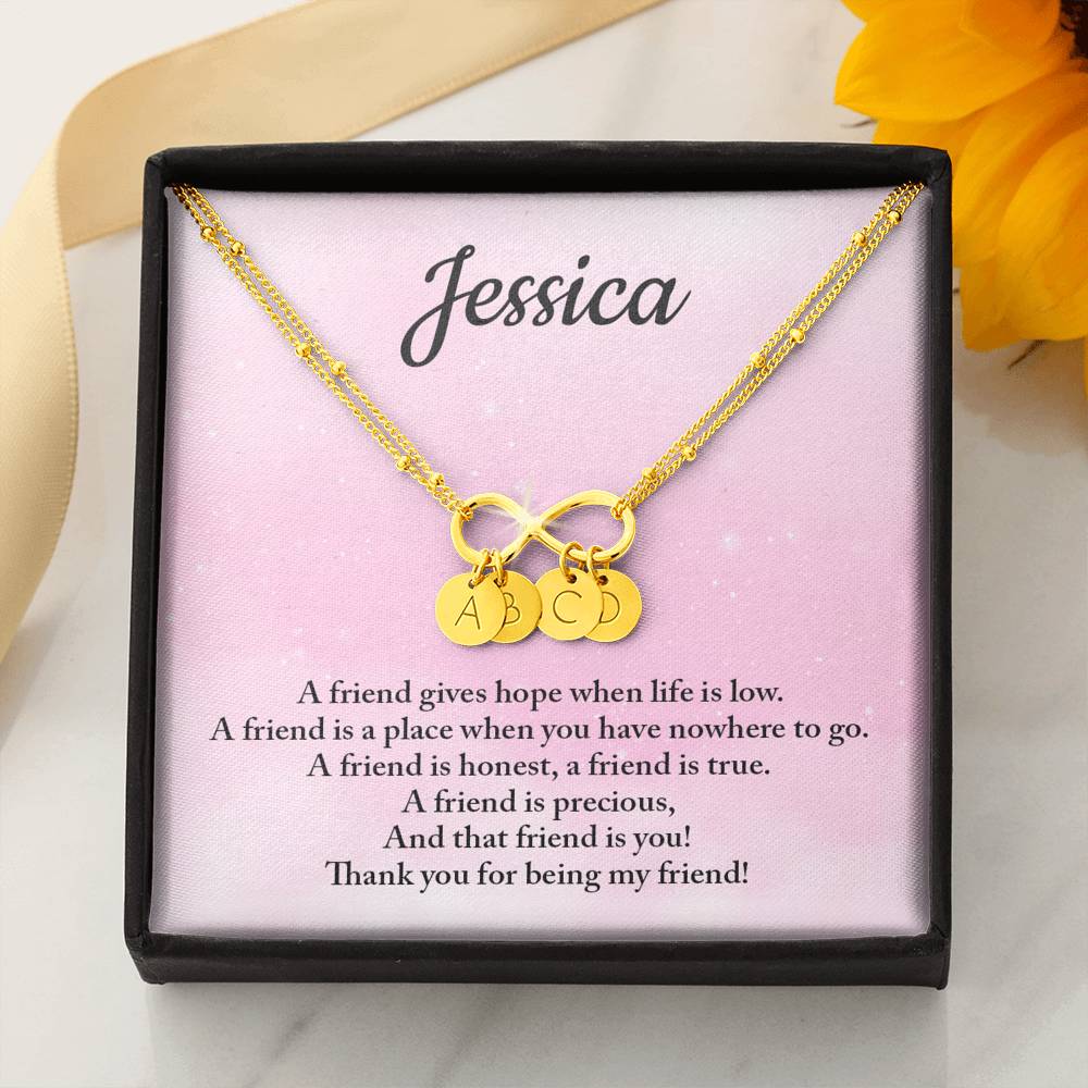 Friendship Bracelet Initial Bracelet Gift for Best Friend HeartQ