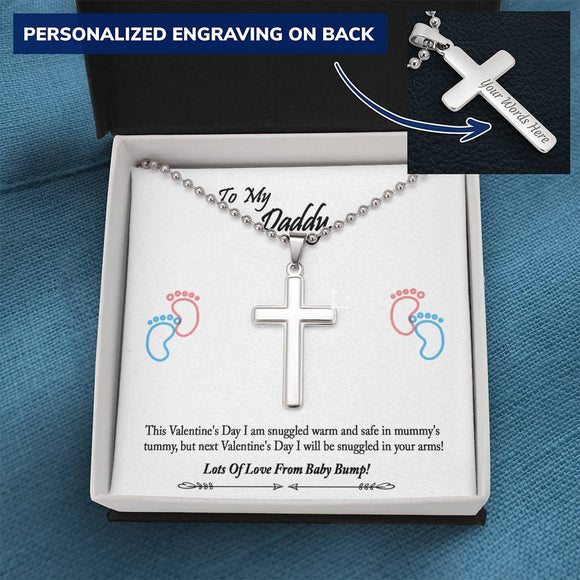 New Dad Gift, Gift For Dad From Bump, Pregnant Wife To Husband Gift, Dad-To-Be Gift - Ball Chain