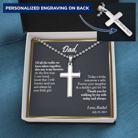 Father of the Bride Gift, Father of the Bride Gift from Daughter, Dad Gift - Ball Chain