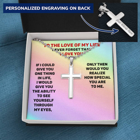 Personalized Gay Gift for Boyfriend or Husband, Gay Pride Jewelry, Gay Male Necklace, His and His Gift, LGBT Present - Ball Chain