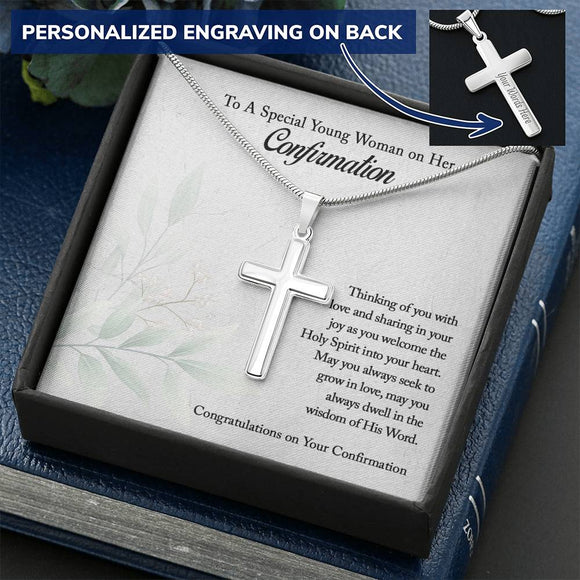 Confirmation Cross Necklace, Confirmation Gifts for Teen Girls, Christian Gift Necklace