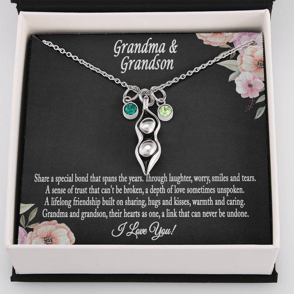Grandmother & Grandson Necklace, Grandma Gift, Birthday Gift For Grandma From Grandson