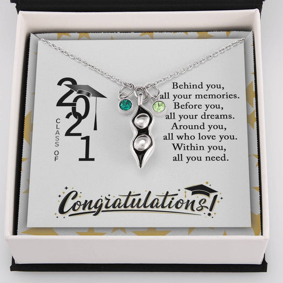 Peas In A Pod Graduation Gift Necklace, Graduation Gift for Daughter, College Graduation Gift for Her, High School,