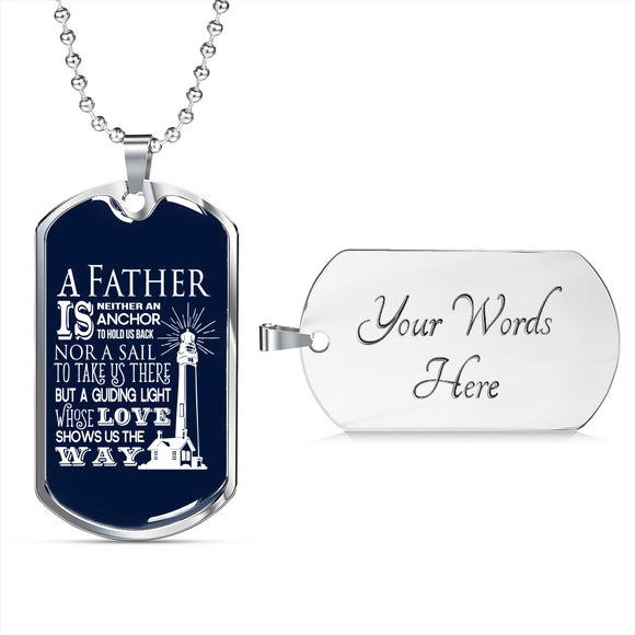 Dad Birthday Gift From Daughter, Dog Tag Necklace Gift For Dad
