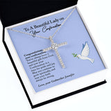 To A Beautiful Lady on Your Confirmation Cross Necklace