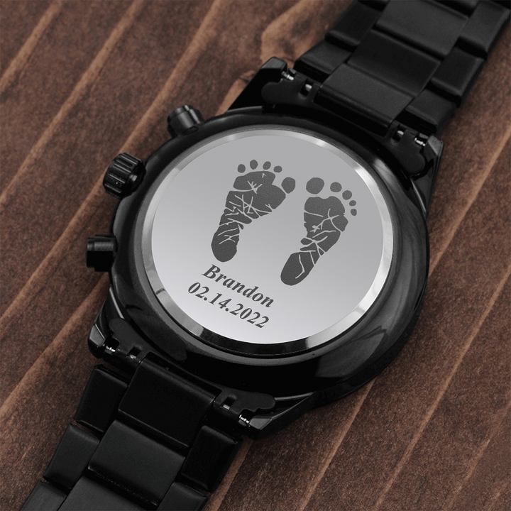 Engraved top digital watch