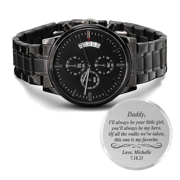 Father of the Bride Gift, Father of the Bride Gift from Daughter, Mens Engraved Watch, Gifts for Dad, Wedding Gift from Bride