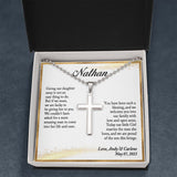 To Our Son-In-Law Gift on Wedding Day, Gift for Groom from Mother and Father In Law (Ball Chain)