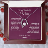 To My Wonderful Mom Necklace, Mom Necklace, Mom Gift from Daughter, Gift from Son