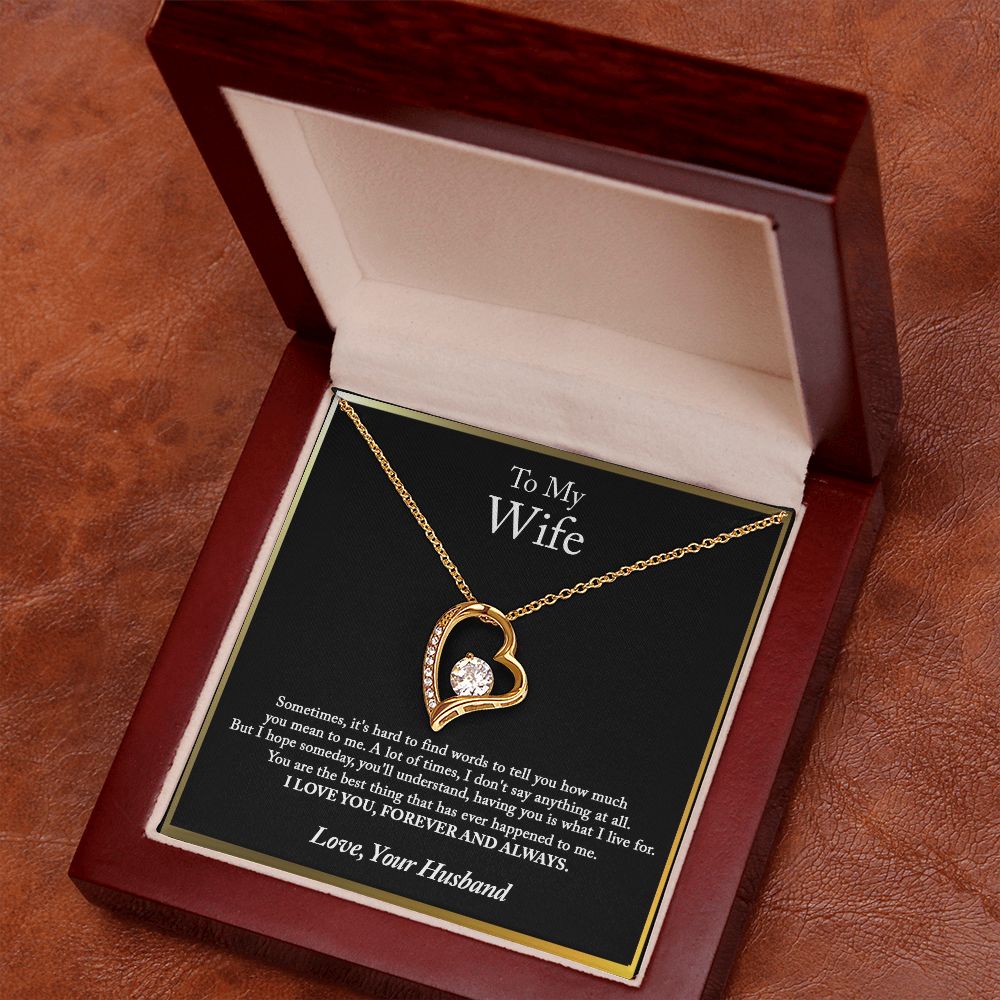 To My Wife Forever Love Necklace, Wife Necklace