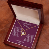 To My Wonderful Mom Necklace, Mom Necklace, Mom Gift from Daughter, Gift from Son