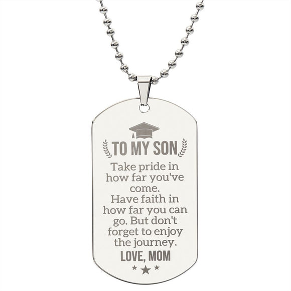 To My Son on His Graduation Day, Son Graduation Gift, Graduation Gift for Son from Mom