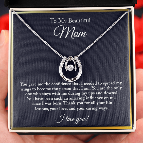 To My Beautiful Mom Necklace, Christmas Gift From Daughter, Mom Necklace, Mom Gift from Son, Mother's Day Necklace