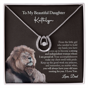 Gift for Daughter from Dad, To My Beautiful Daughter Necklace, Daughter Birthday Gift from Dad, Daughter Graduation Gift