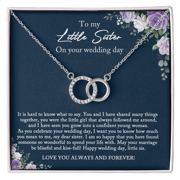 Bride Gift from Sister, Little Sister Wedding Day Gift, Big Sister to Bride Necklace