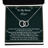 Best Friend Necklace, Personalized Best Friend Gift, To My Bestie Necklace