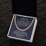 To My Son, I Love You Cuban Chain Necklace