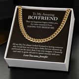 To My Amazing Boyfriend Cuban Chain Necklace, Boyfriend Birthday Gift, Sentimental Boyfriend Gift Ideas, Boyfriend Gift, Anniversary Gift
