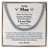 To My Man Promise Necklace Gifts for Him, Romantic Gifts For Him