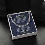 To My Son, I Love You Cuban Chain Necklace