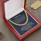 To My Son, I Love You Cuban Chain Necklace