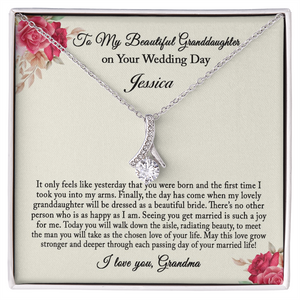 To My Granddaughter on Her Wedding Day, Bride Gift from Grandma, Wedding Gift for Granddaughter from Grandma, Granddaughter Wedding Gift