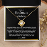 To My Soulmate Necklace, Valentine's Day Gift