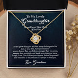 Granddaughter Necklace - Never Forget How Much I Love You Love Knot Necklace